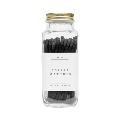 Black Safety Matches - 60 Count, 3.75"