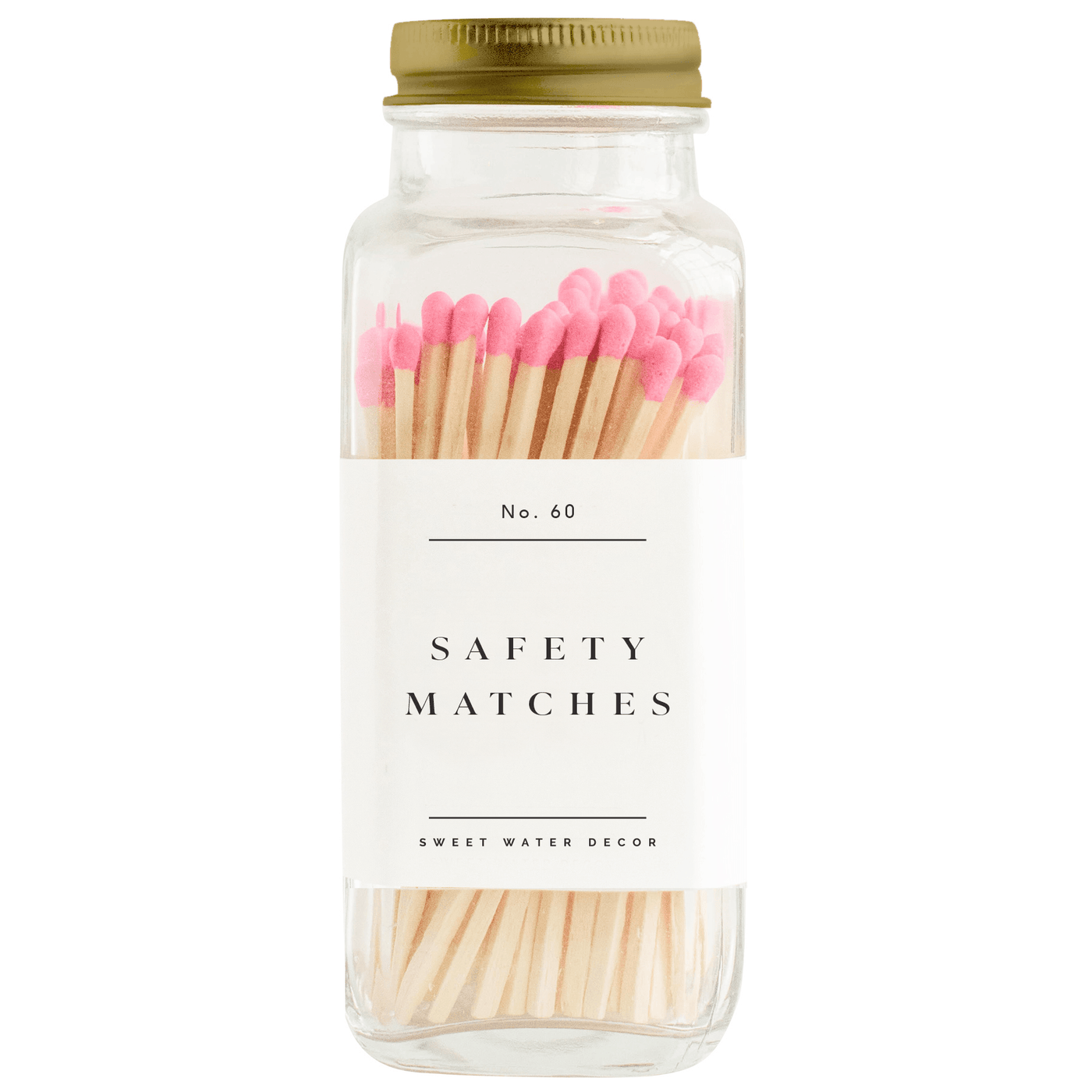 Safety Matches - Blush Pink - 60 Count, 3.75" - Sweet Water Decor - Matches