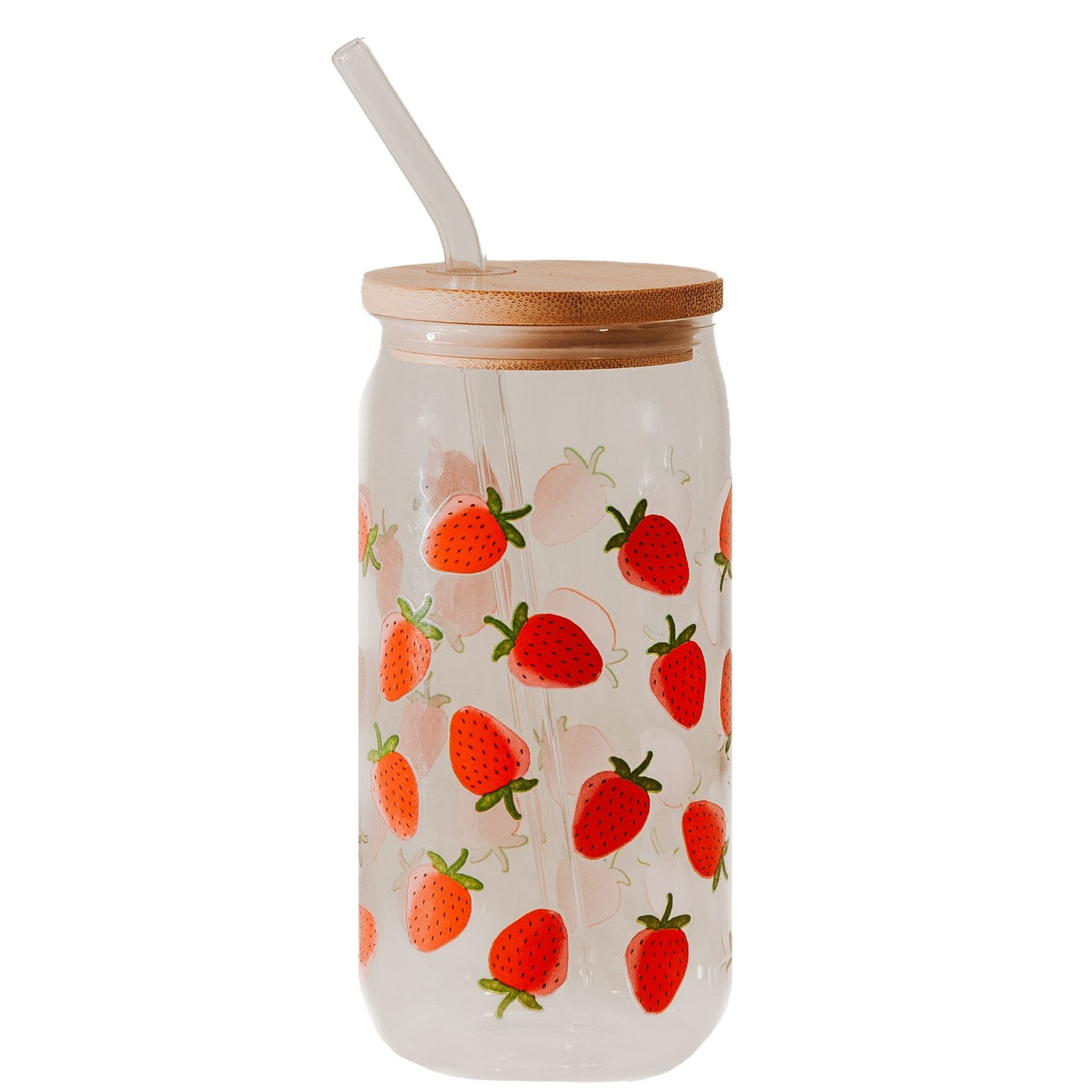 Strawberry Can Glass - 17 oz - Sweet Water Decor - Can Glass
