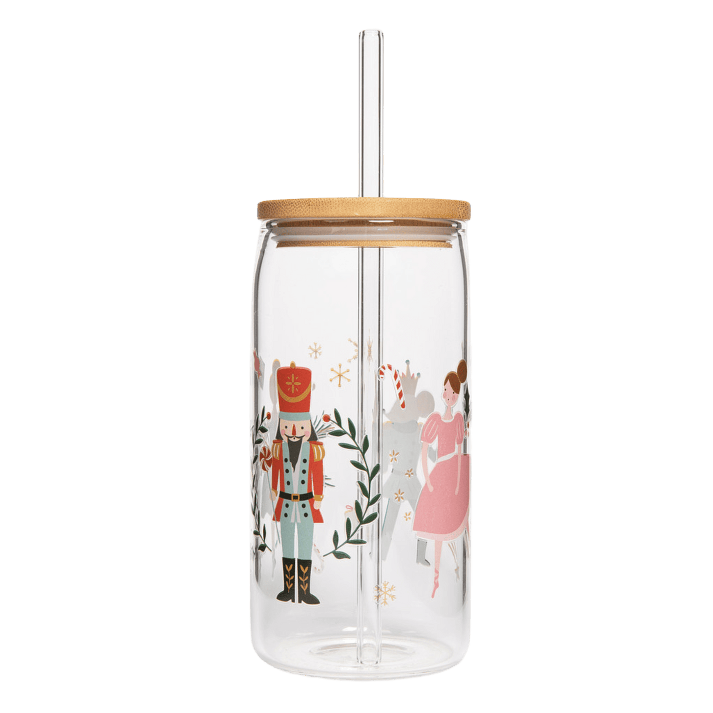 Nutcracker Can Glass - 17 oz - Sweet Water Decor - Can Glass