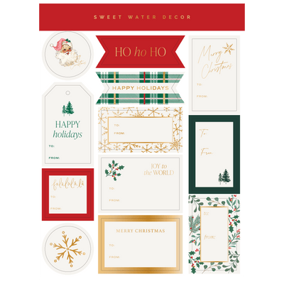 Holiday Classic Gift Tags Set - Sweet Water Decor - GIFT TAGS