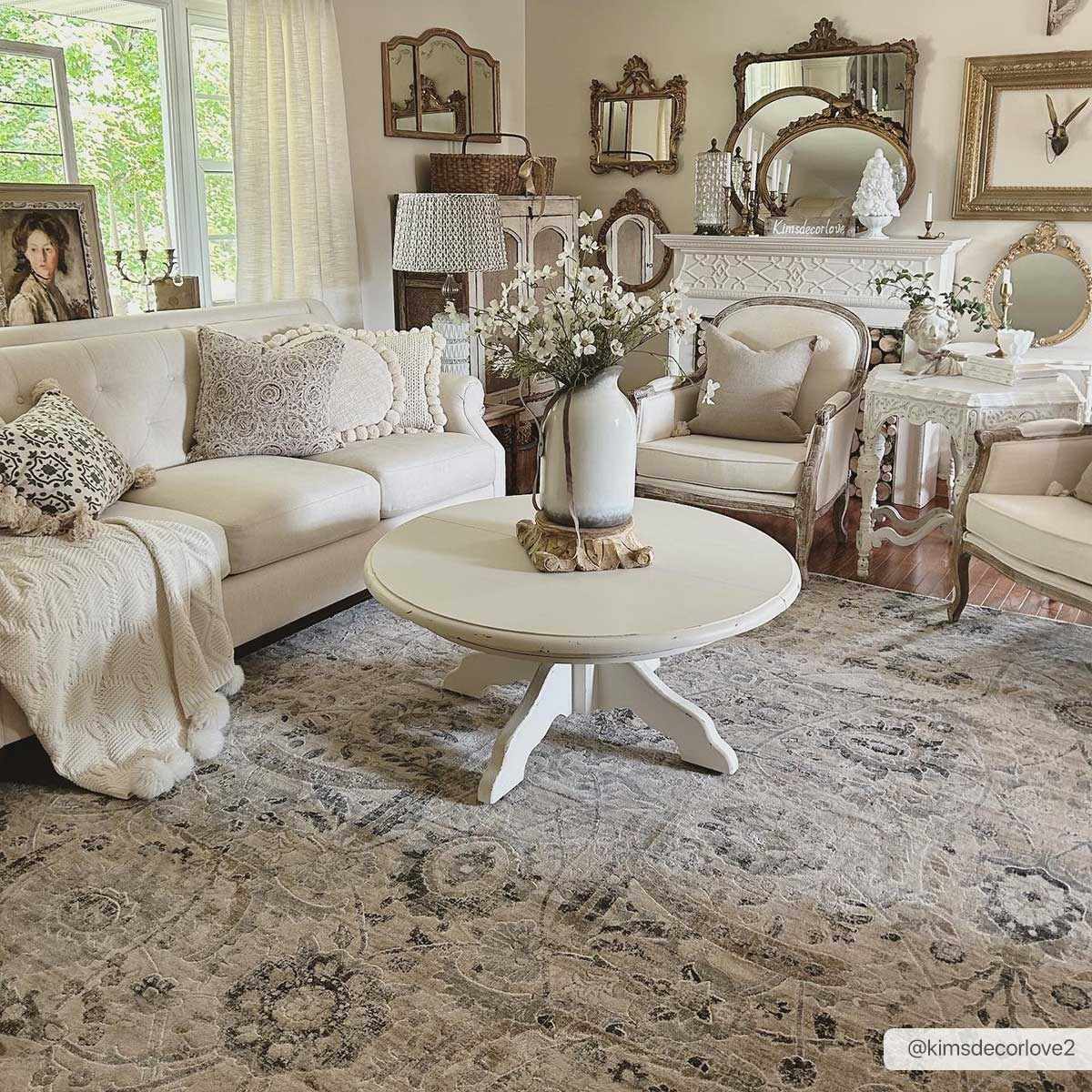 Georgiana Beige Area Rug - Sweet Water Decor - Rugs