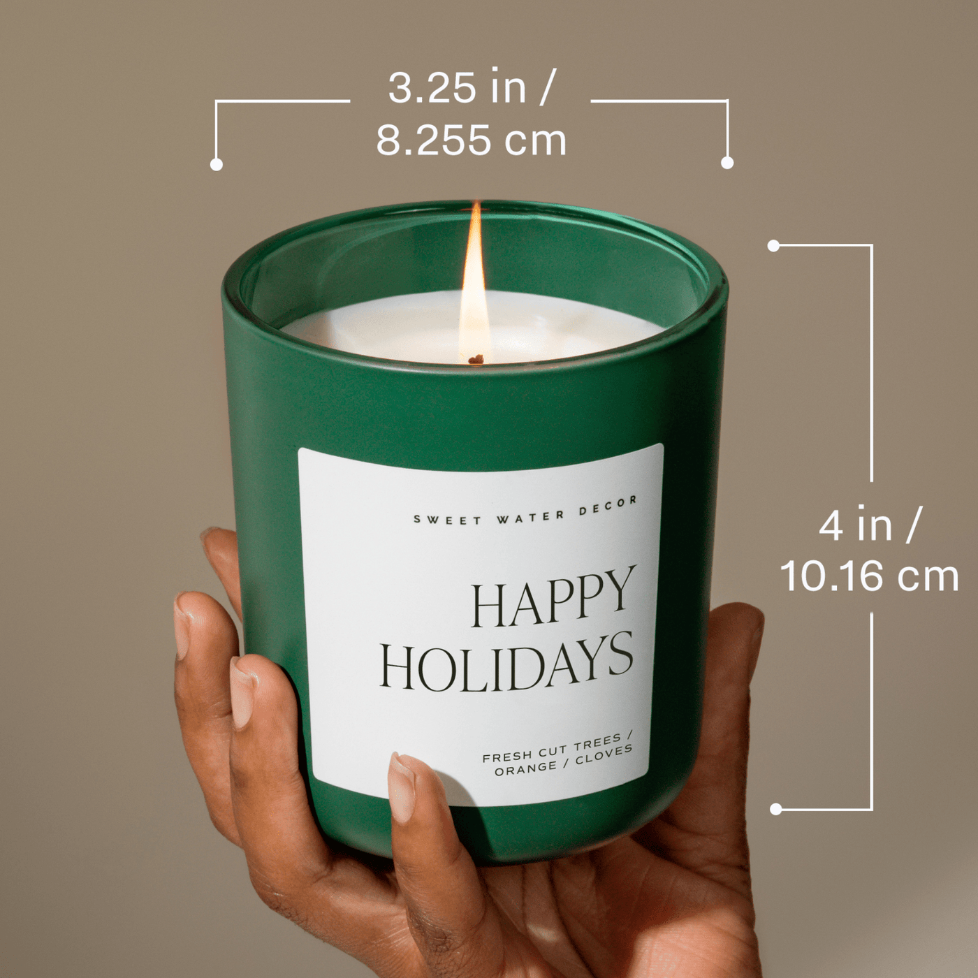 Christmas Cookies Soy Candle - Green Matte Jar - 15 oz (Sugar Cookies) - Sweet Water Decor - Candles