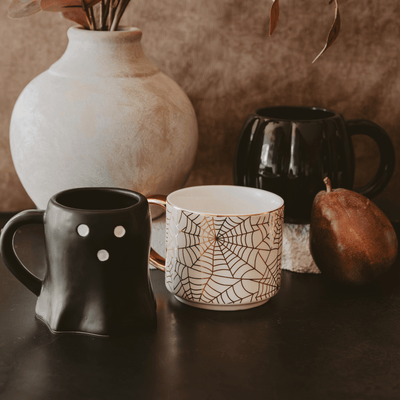 Black Pumpkin 19oz. Figurine Coffee Mug - Sweet Water Decor - Coffee Mugs
