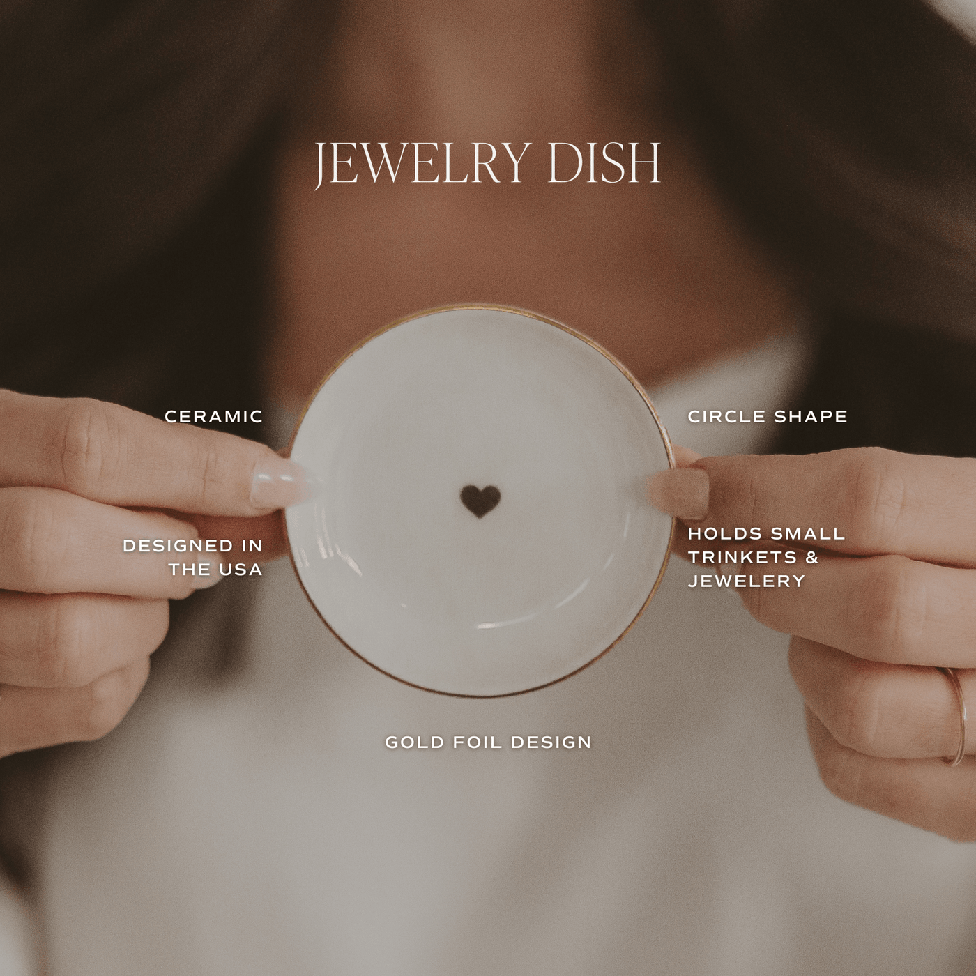 Gold Heart Jewelry Dish - Sweet Water Decor - Jewelry Dishes