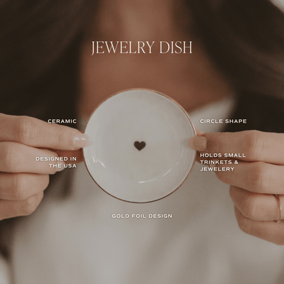 Gold Heart Jewelry Dish - Sweet Water Decor - Jewelry Dishes