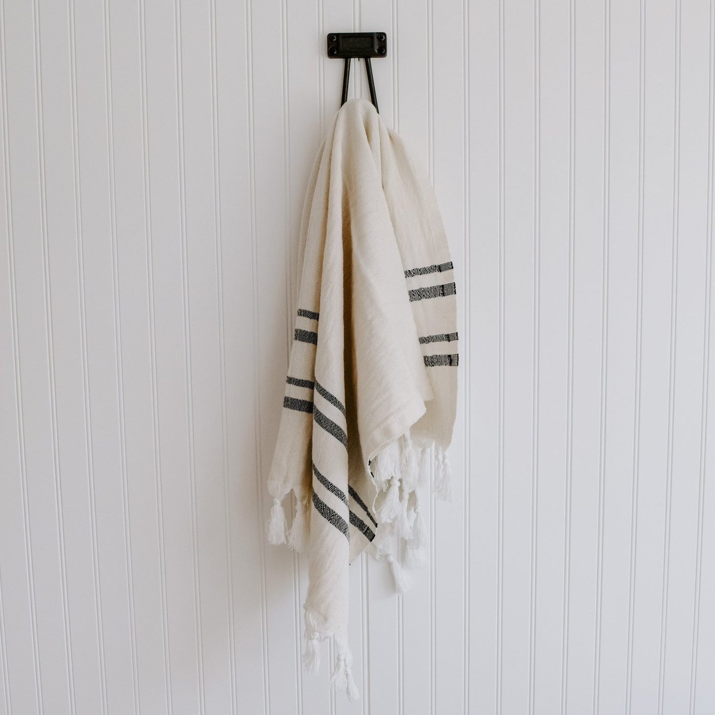 Haley Turkish Cotton + Bamboo Hand Towel - Two Stripe - Sweet Water Decor - Hand Towels