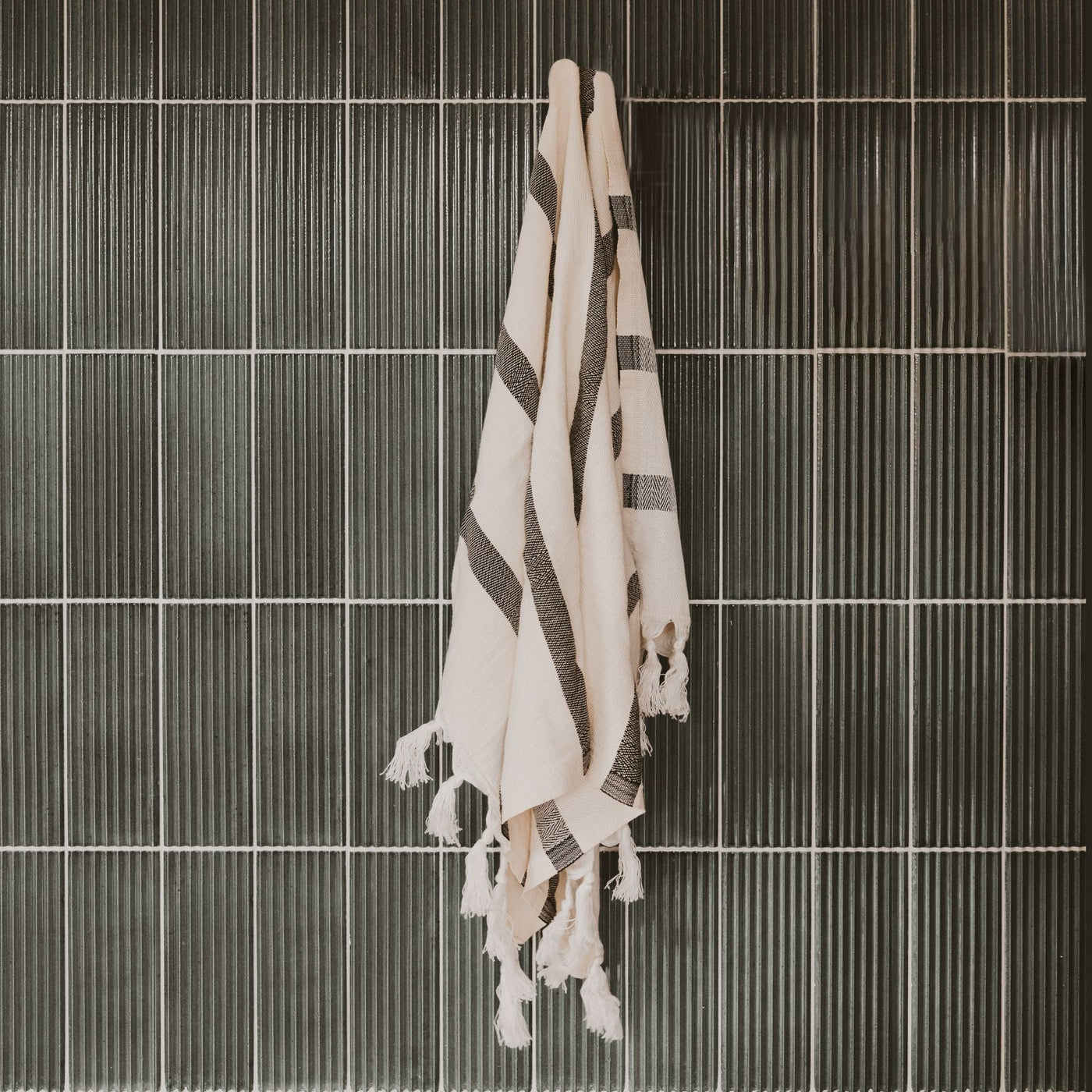 Turkish Cotton + Bamboo Hand Towel - Single Stripe - Sweet Water Decor - Hand Towels