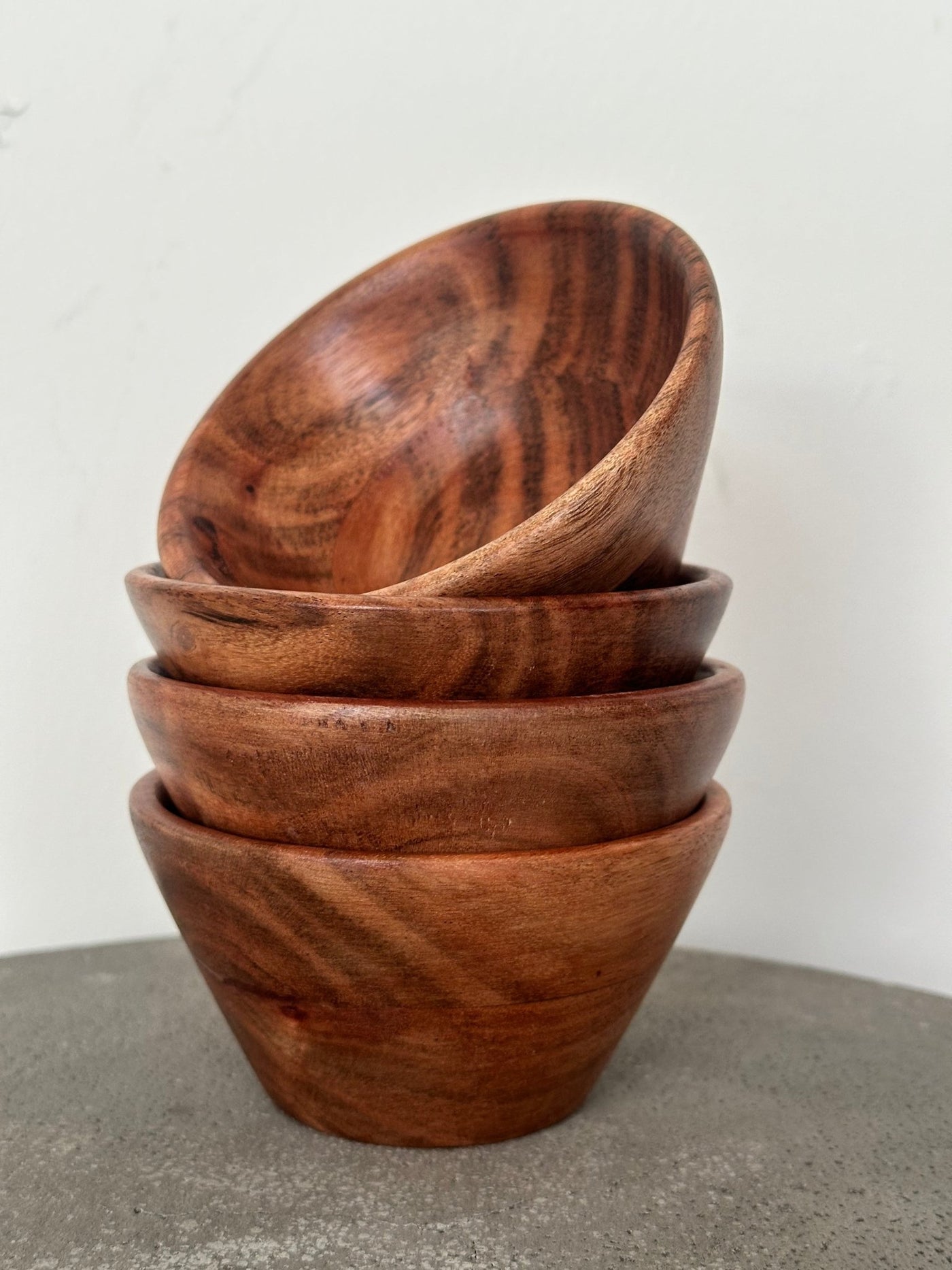 Teak Wood Small Serving Bowls - Set of 2 or 4 - Sweet Water Decor - Bowls