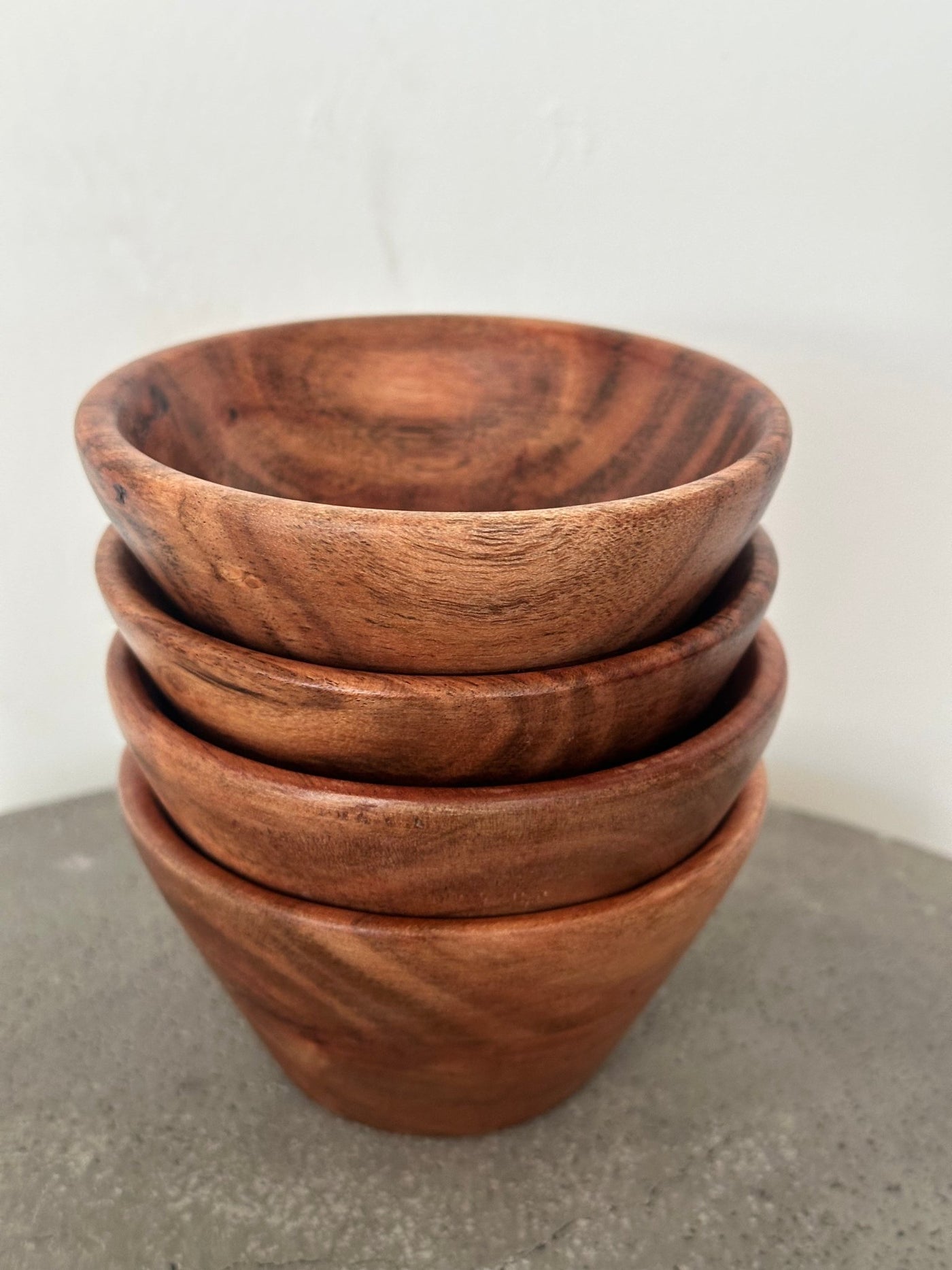 Teak Wood Small Serving Bowls - Set of 2 or 4 - Sweet Water Decor - Bowls