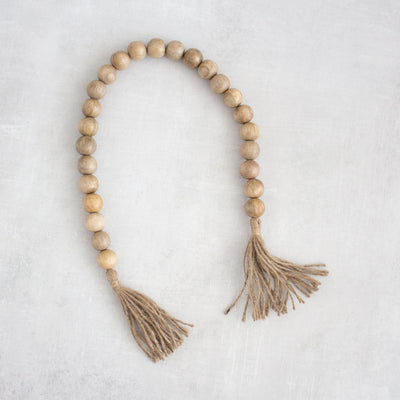 #2 Wooden Bead Garland with Tassels