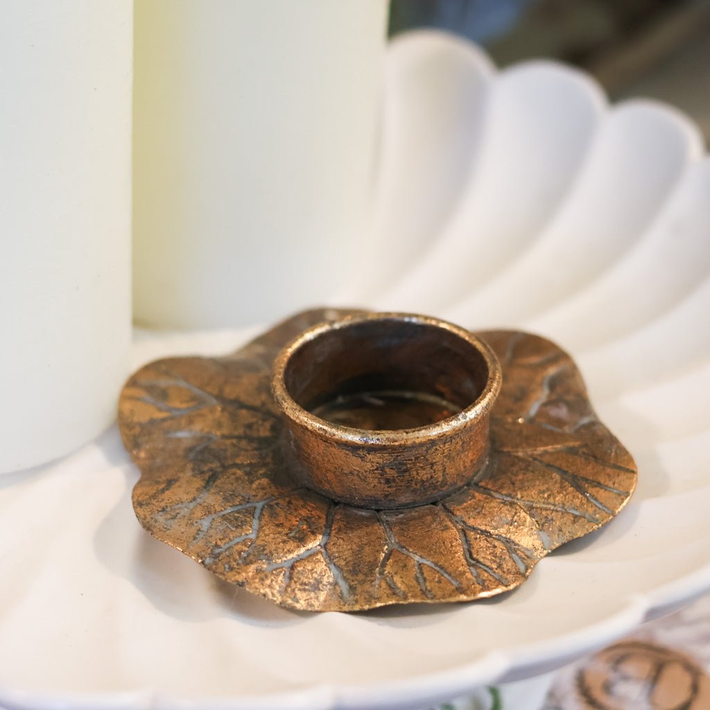 Metal Lotus Tealight Holder Small - Sweet Water Decor - Candle Holder