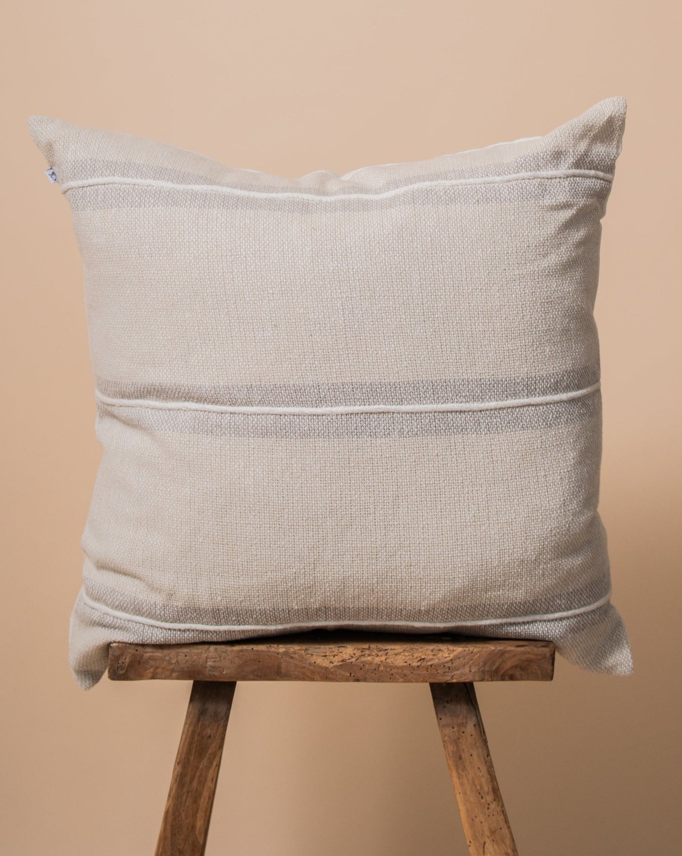 Harlow Striped Textured Pillow Cover Oatmeal - Sweet Water Decor - Pillow Cover