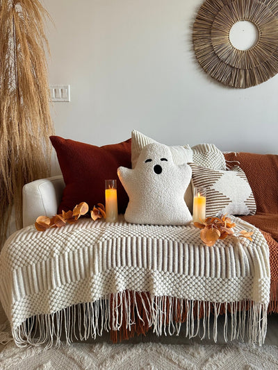Sherpa Ghost Pillow - Sweet Water Decor - Throw Pillow