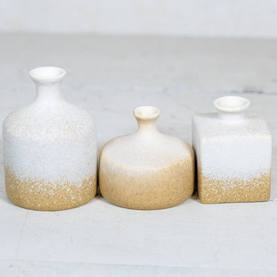 Stoneware Inkwell Vase Cream - Sweet Water Decor - Vases