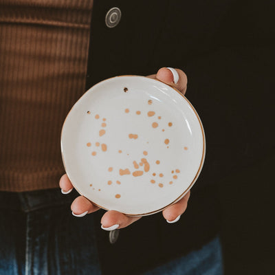 Gold Speckled Jewelry Dish - Sweet Water Decor - Jewelry Dishes