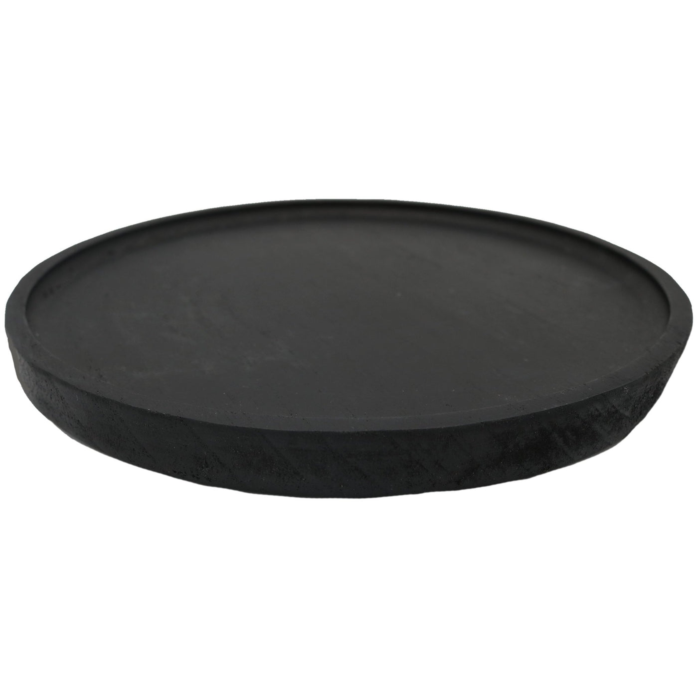 Large Black Round Wood Tray - Sweet Water Decor - Trays