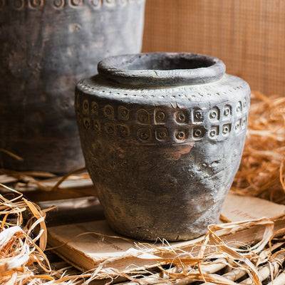 Ancient Maya Style Flower Pot - Sweet Water Decor - Flower Pot