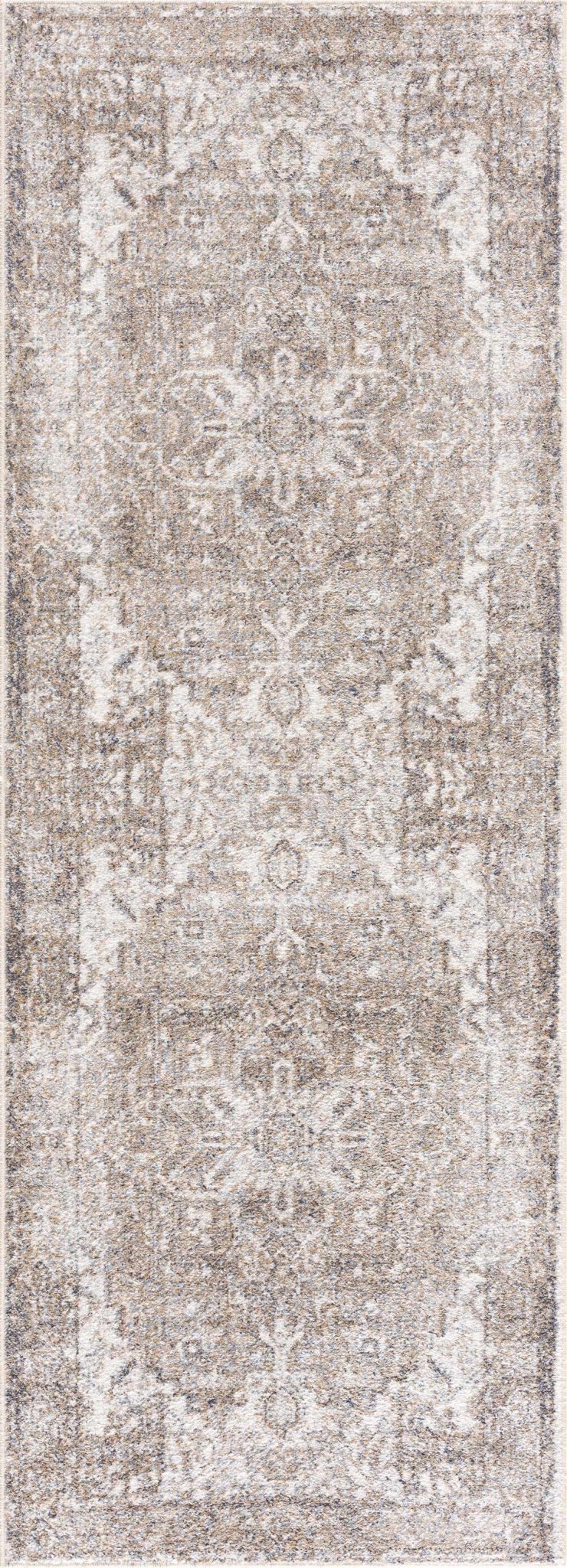 Hera Brown&Cream Washable Area Rug - Sweet Water Decor - Rugs