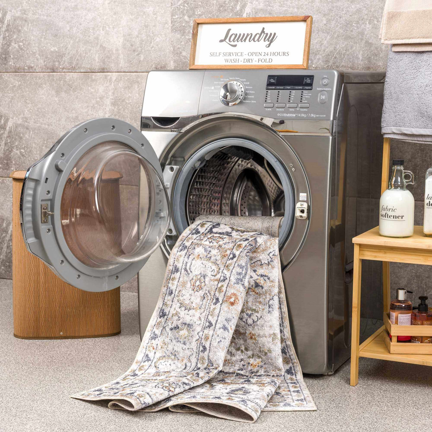Hiti Cream Washable Performance Rug - Sweet Water Decor - Rugs