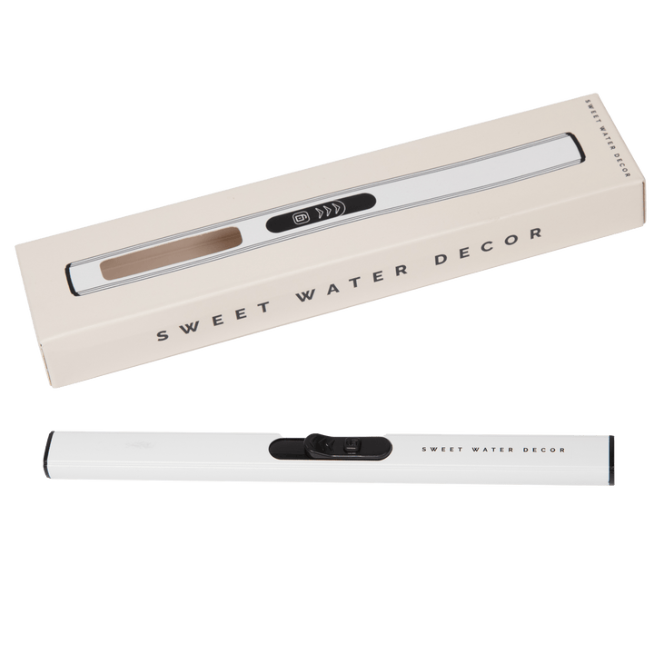 Rechargeable White Electric Lighter | Sweet Water Decor