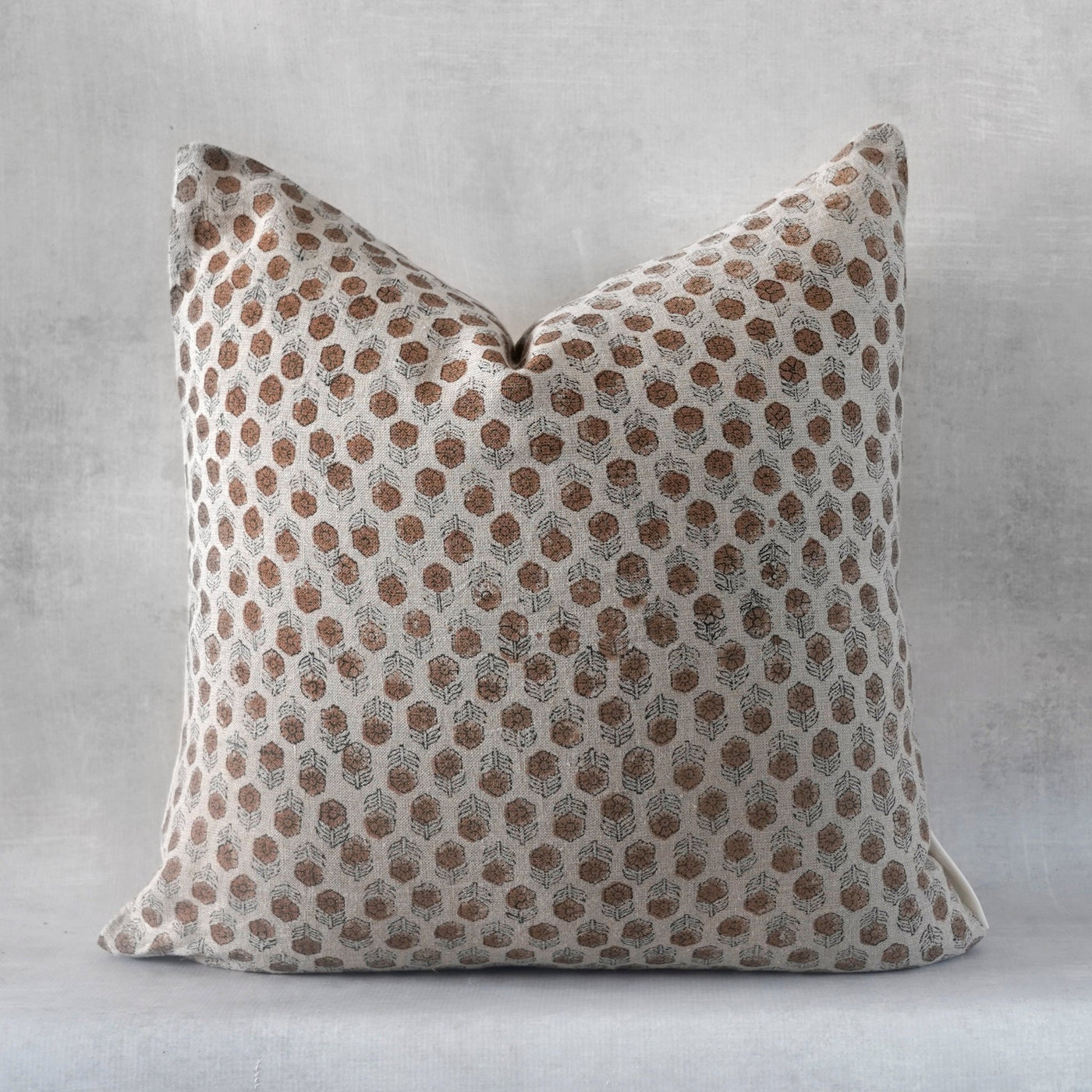 KURA- Indian Hand Block Linen Pillow cover - Sweet Water Decor - Pillow Cover