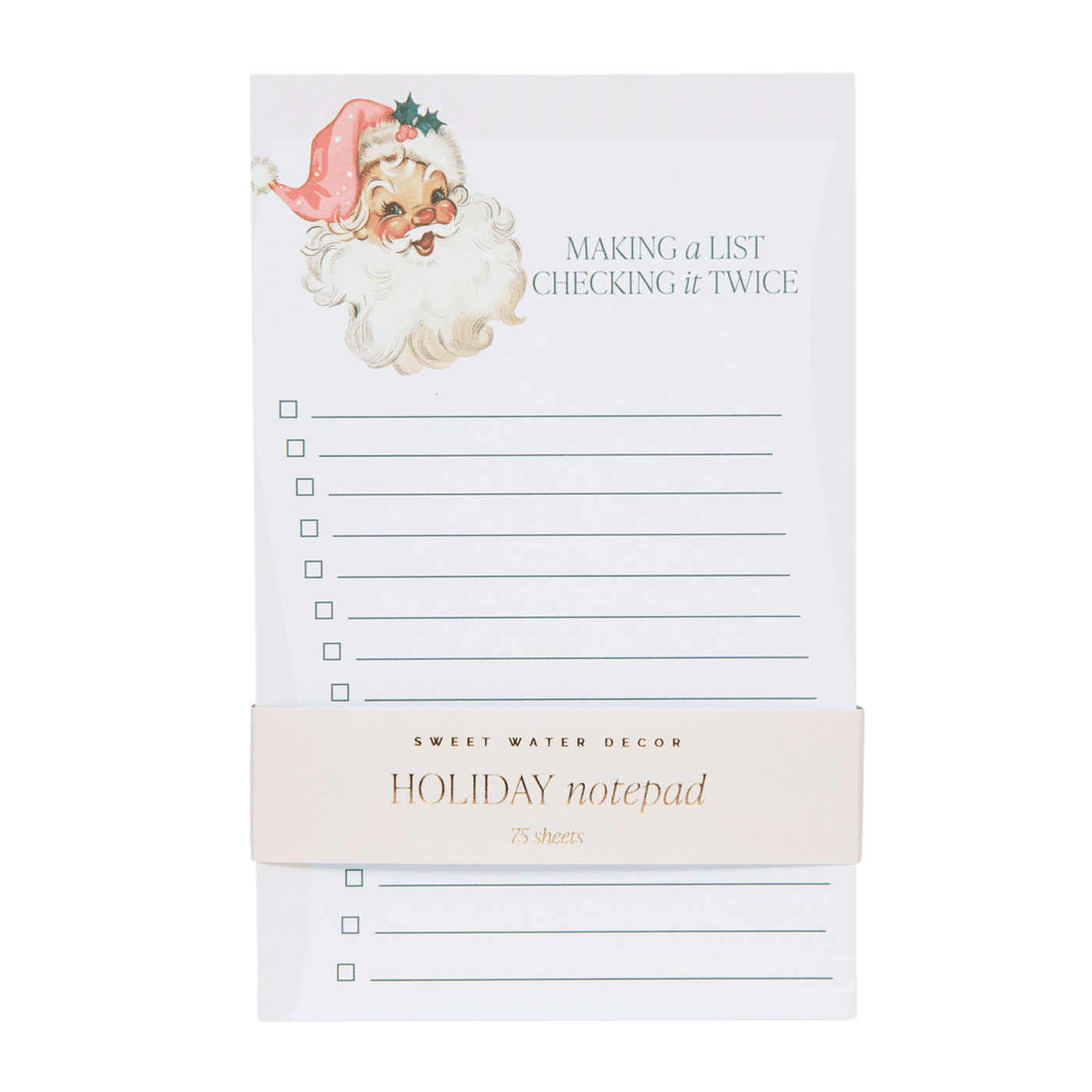 Vintage Santa Notepad - Sweet Water Decor - Notepad