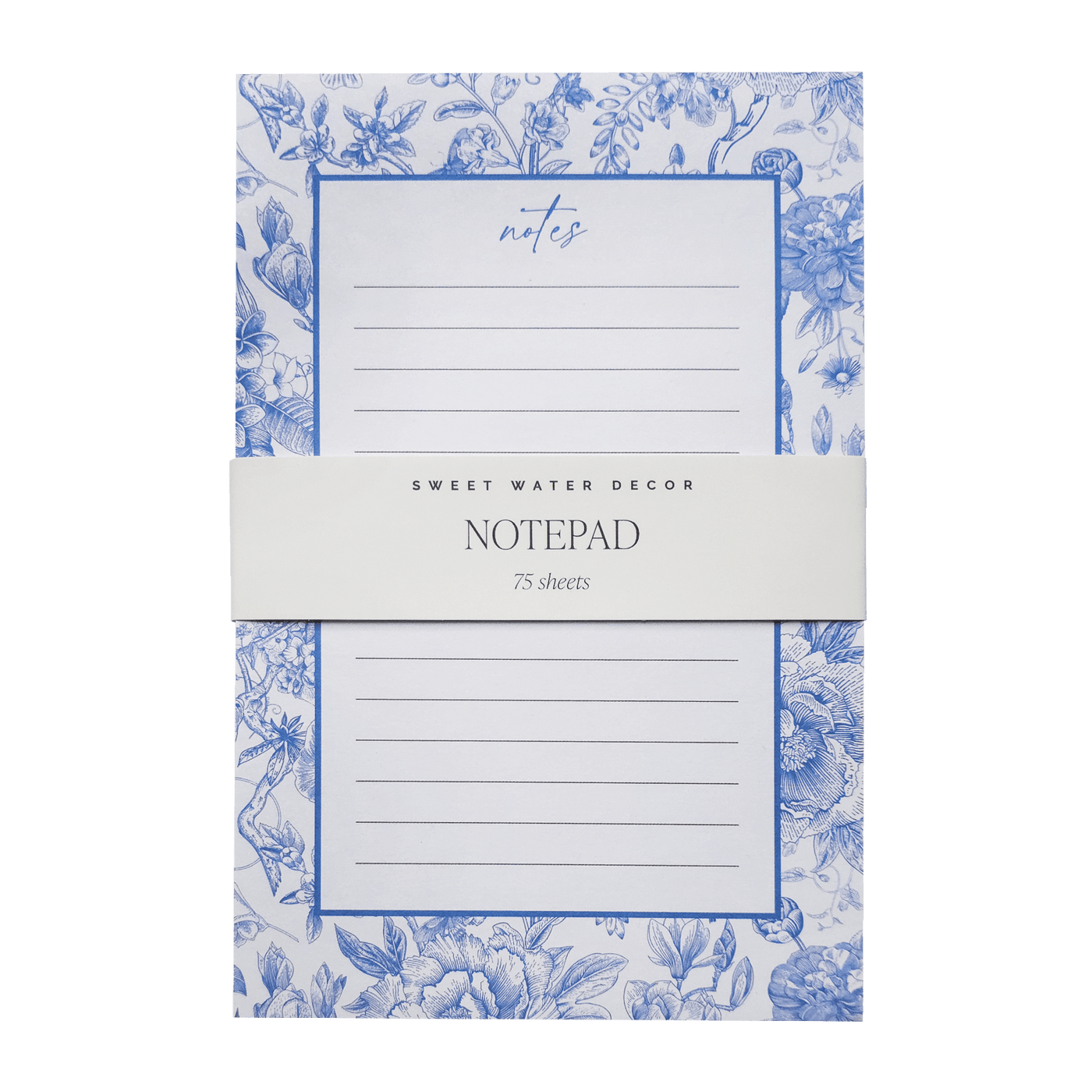 Blue Delft Notepad - Sweet Water Decor - Notepad