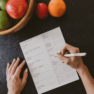 Weekly Meal Planner Notepad - Sweet Water Decor - Notepad