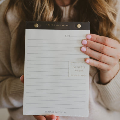 Gold Rivet Basic Notepad - Sweet Water Decor - Notepad