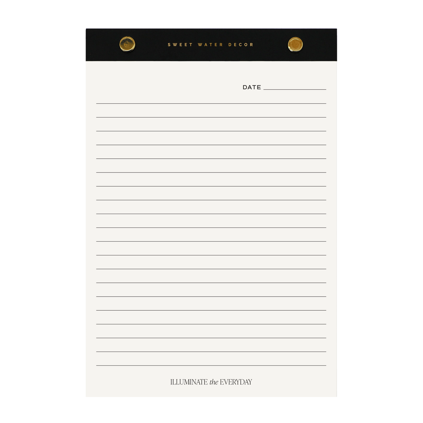 Gold Rivet Basic Notepad - Sweet Water Decor - Notepad