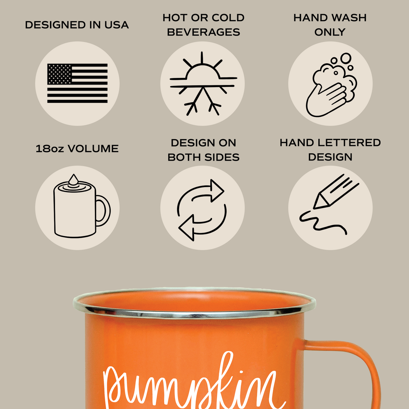 Hello Pumpkin 18oz. Campfire Coffee Mug