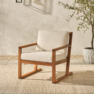 Prenton Modern Solid Wood Outdoor Club Chair - Sweet Water Decor - Outdoor Seats
