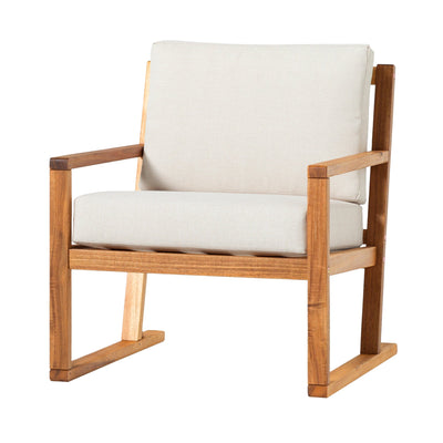 Prenton Modern Solid Wood Outdoor Club Chair - Sweet Water Decor - Outdoor Seats