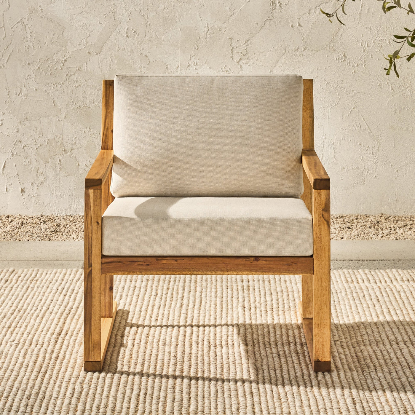 Prenton Modern Solid Wood Outdoor Club Chair - Sweet Water Decor - Outdoor Seats