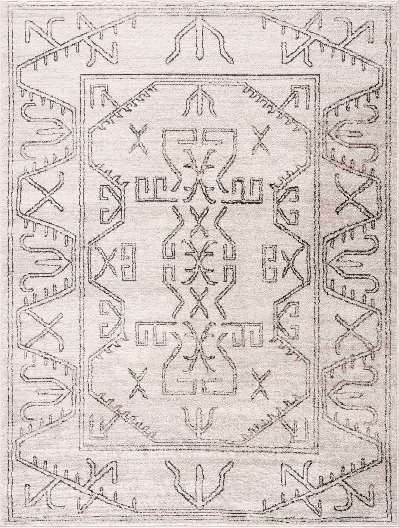 Divya Cream & Charcoal Area Rug