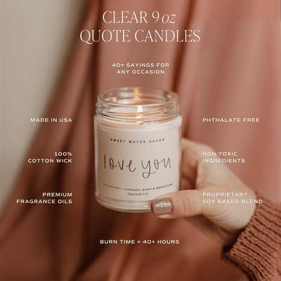 OMG! You're Engaged! Soy Candle - Clear Jar - 9 oz - Sweet Water Decor - Candles