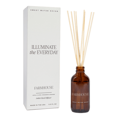 Farmhouse Amber Reed Diffuser - Sweet Water Decor - Reed Diffusers