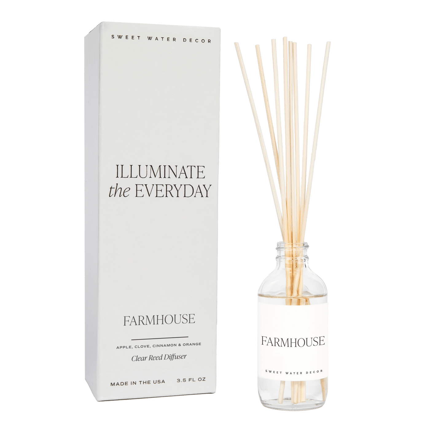 Farmhouse Clear Reed Diffuser - Sweet Water Decor - Reed Diffusers