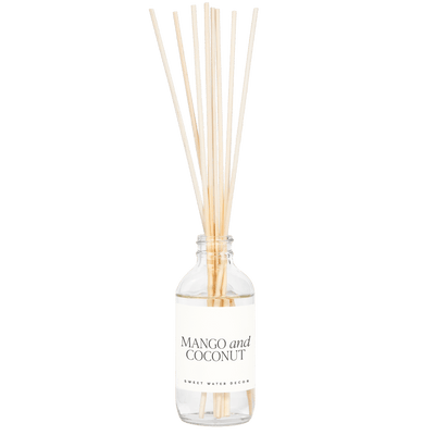 Mango and Coconut Clear Reed Diffuser - Sweet Water Decor - Reed Diffusers