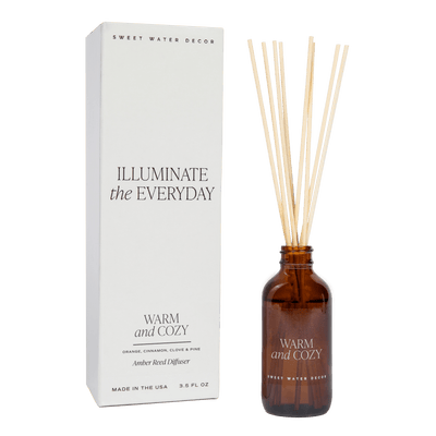 Warm and Cozy Amber Reed Diffuser - Sweet Water Decor - Reed Diffusers