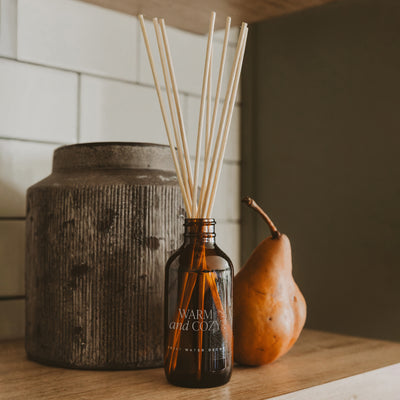 Warm and Cozy Amber Reed Diffuser - Sweet Water Decor - Reed Diffusers