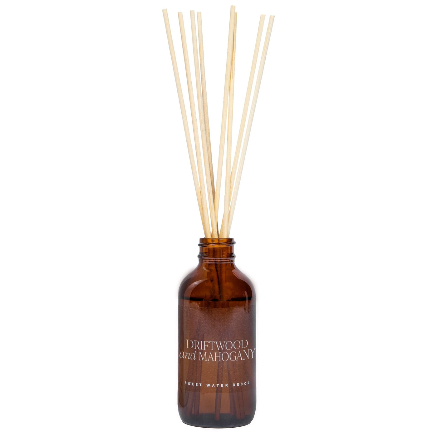 Driftwood and Mahogany Amber Reed Diffuser - Sweet Water Decor - Reed Diffusers