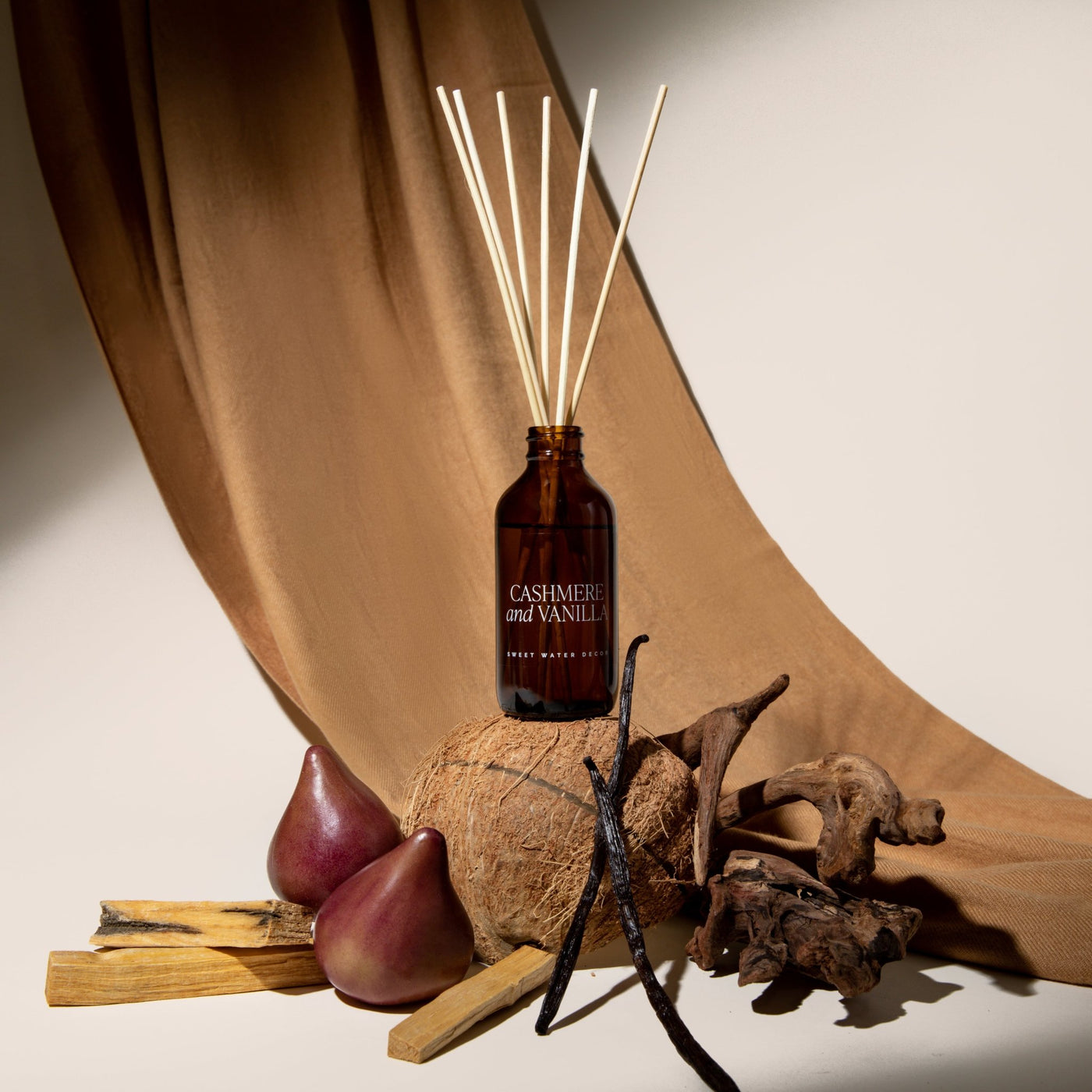 Cashmere and Vanilla Amber Reed Diffuser - Sweet Water Decor - Reed Diffusers