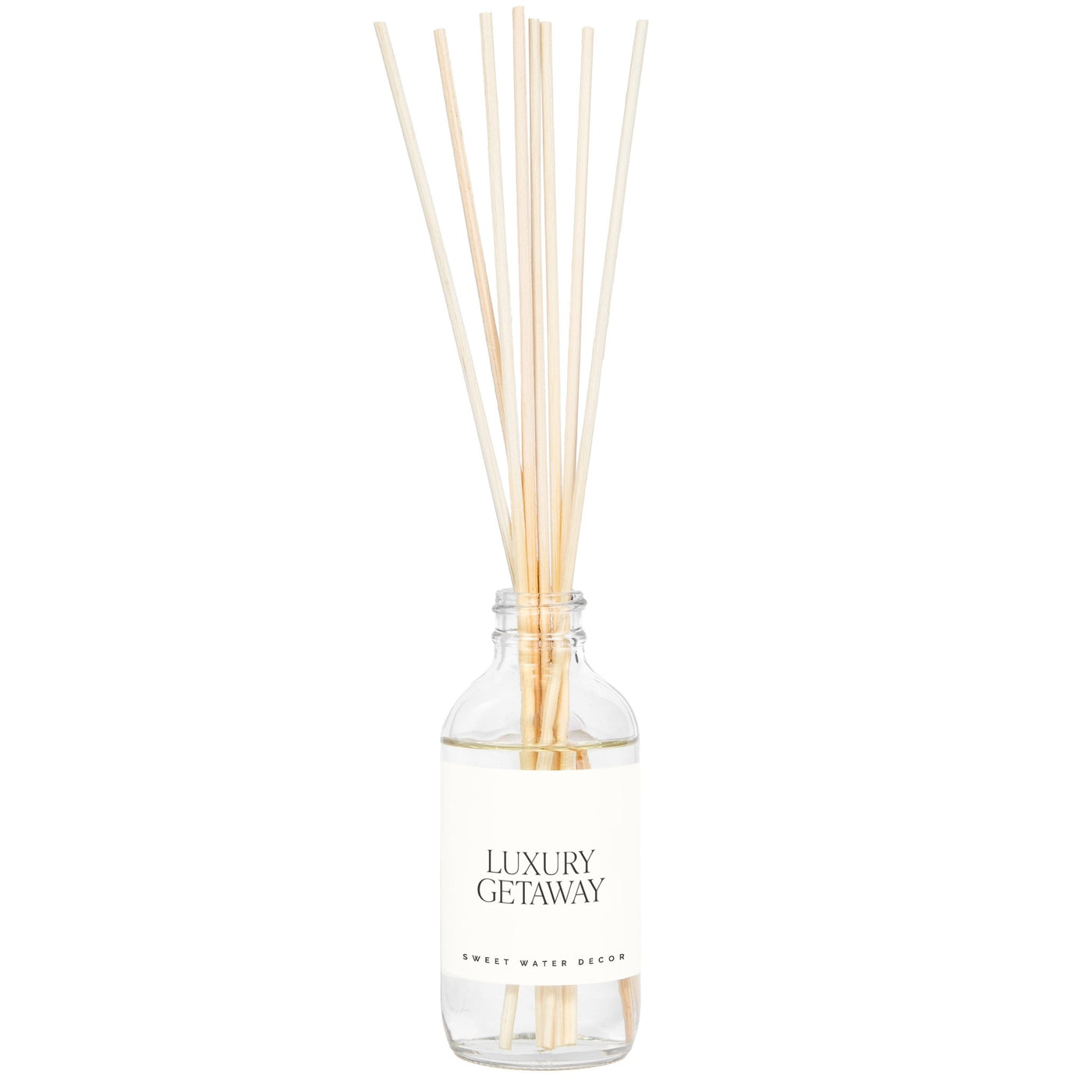 Luxury Getaway Clear Reed Diffuser - Sweet Water Decor - Reed Diffusers