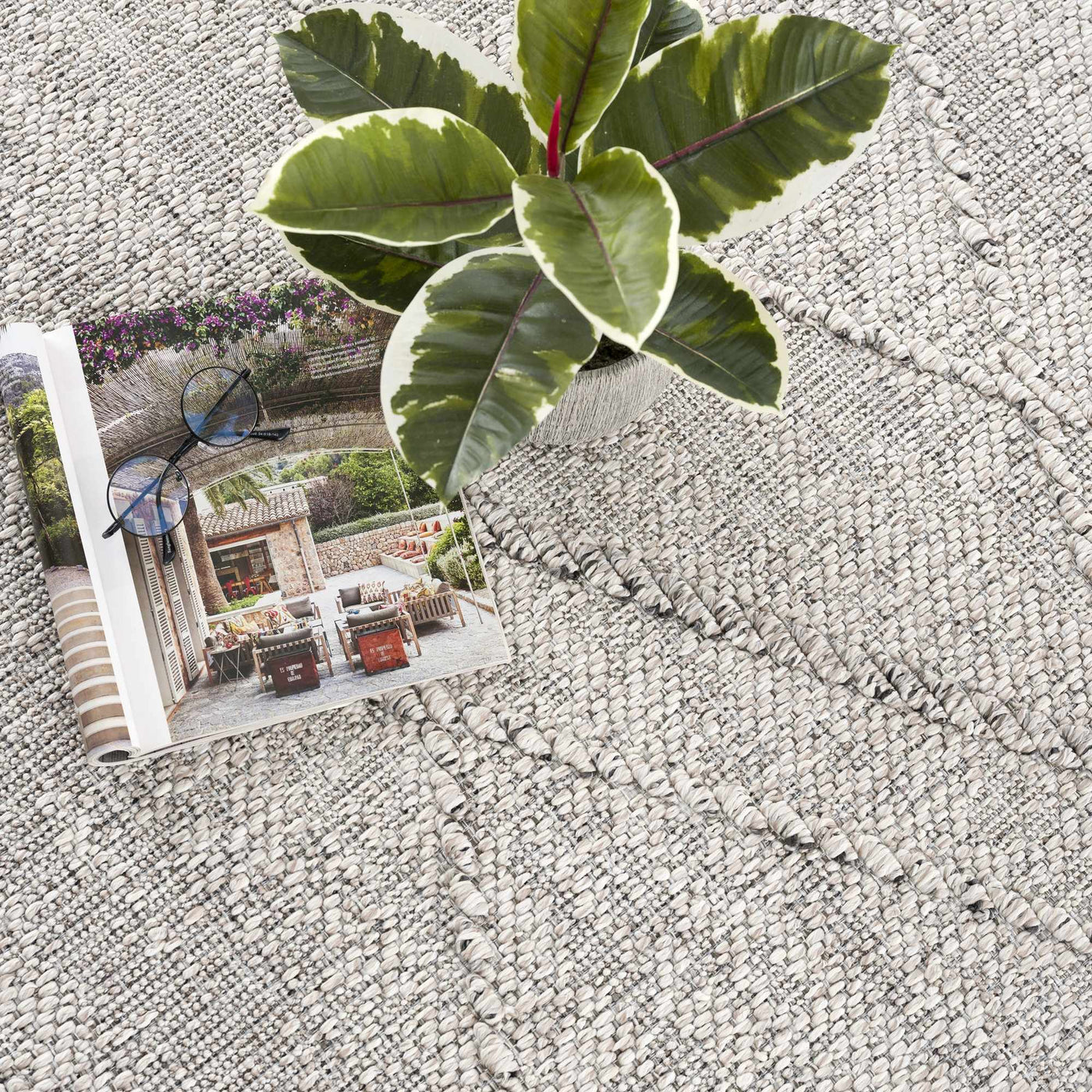 Baqer Bone & Taupe Area Rug - Sweet Water Decor - Rugs