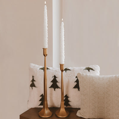 Cream Tree Taper Candles - Set of 2 - Sweet Water Decor - Taper Candles