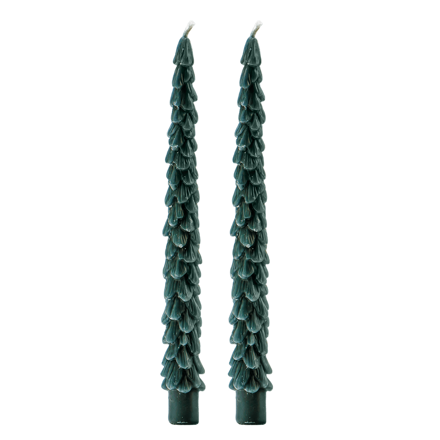 Green Tree Taper Candles - Set of 2 - Sweet Water Decor - Taper Candles
