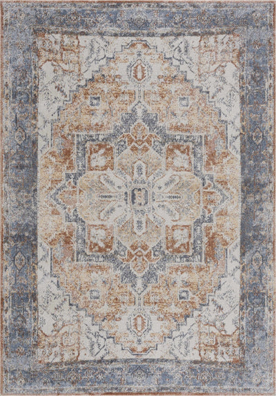Blue Orange Hera Washable Area Rug - Sweet Water Decor - Rugs