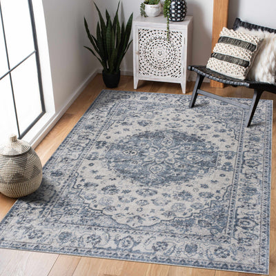 Blue Hiti Washable Area Rug